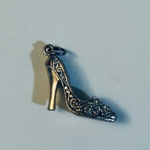 Vintage Fine Silver High Heeled Pump Charm